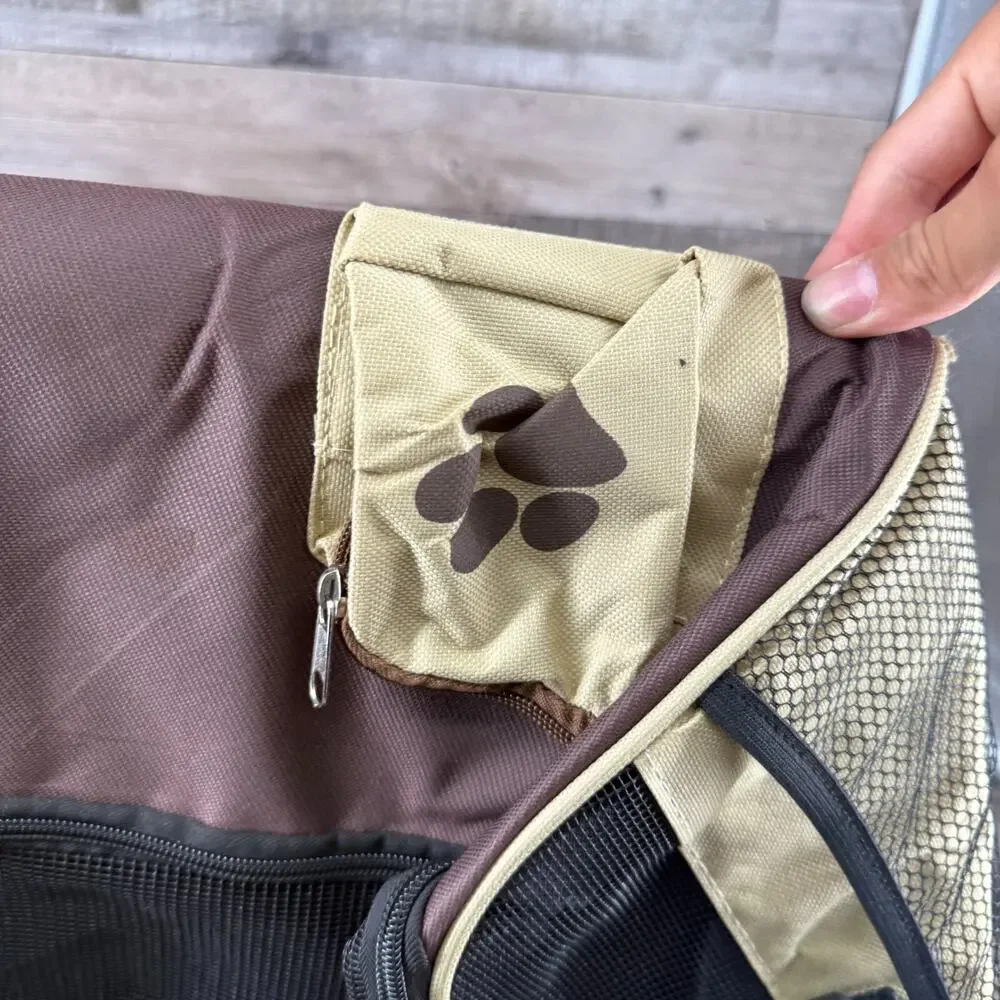 Animal Travel Case Carrier Kennel Small Size Vented With Pockets